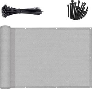 lot 2028 image: SUNNY GUARD 3x10 Light Grey Balcony Deck Privacy Screen Fence, Apartments Railing, Heavy Duty Wind Screen for Outdoor,Deck,Backyard,Patio Privacy��We Make Custom Sizes��