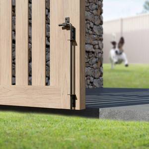 lot 2035 image: DURIGID 18 Inch Gate Cane Bolt Gate Ground Drop Rod, Heavy Duty Drop Rod Gate Latch for Wooden Vinyl Fence, Black Finished Cane Bolts for Gates, 1 Pack