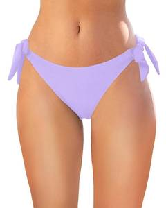 lot 2431 image: Holipick Light Purple Low Rise Bikini Bottoms - String Bathing Suit Bottoms for Women Side Tie Swim Bottoms Swimsuit S