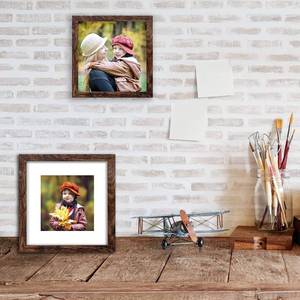 lot 2444 image: ZIRANLING 12x12 Picture Frame Rustic Brown Wood Set of 6,Display Pictures 8x8 with Mat or 12x12 Without Mat,Multi Photo Frames Collage for Wall one pack