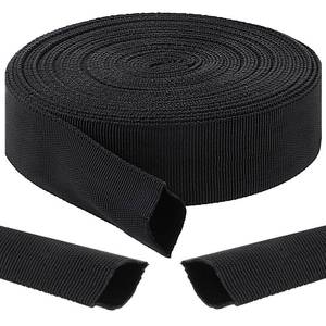 lot 2497 image: Yuanan 33 Ft Nylon Hydraulic Hose Protector, Polyester Tig Torch Cable Cover Flame Retardant Hydraulic Hose Wrap Black Chain Cover Sturdy for Chain, Wire and Water Pipe Protection-1.5 Inch Id