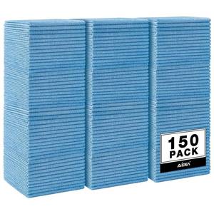 lot 3200 image: AIDEA Microfiber Cleaning Cloth Blue,150PK, Shop Rags, Microfiber Towels for Cars, Dusting Cloth Lint Free Rags, Absorbent Towels for SUVs, House, Kitchen, Mechanic, Workshops, 12�12