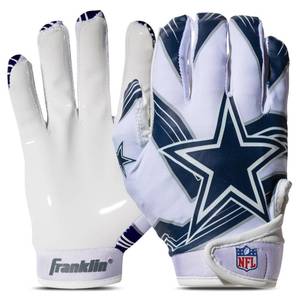 lot 4284 image: NFL Dallas Cowboys Youth Medium Receiver Gloves