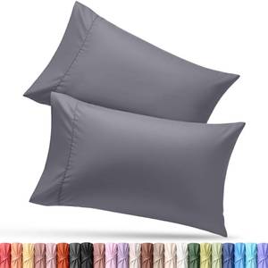 lot 4320 image: Utopia Bedding King Pillow Cases - 2 Pack - Envelope Closure - Soft Brushed Microfiber Fabric - Shrinkage and Fade Resistant Pillow Covers King Size 20 X 40 Inches (King, Grey)