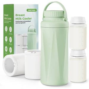 lot 4338 image: EASYVAVA 22oz Portable Breast Milk Cooler Bottle-Milk Cooler for Outdoor Travel, Keeps Fresh Cooling for 24 Hours,Breastfeeding Essentials with 2pcs Bottle for Breastmilk Storage (Mint-Green)