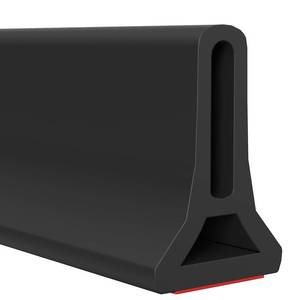 lot 5216 image: Hi-Na 3ft5ft6ft8ft10ft Collapsible Shower Threshold Water Dam Water Barrier for Shower and Water Stopper Keeps Water Inside Water Threshold for Wet and Dry Separation (3ft, Black)