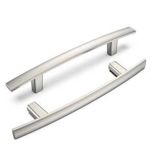 lot 6442 image: homdiy 10 Pack Solid Heavy Duty Zinc Alloy Cabinet Handles, Brushed Nickel Cabinet Pulls, 3-34 Inch Hole Center Arch Drawer Pulls Modern Hardware for Kitchen Bathroom Cupboard