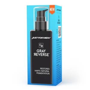 lot 6476 image: Just for Men Gray Reverse Daily Hair Serum, Gradually Reduces Gray Hair, Easy Dye-Free Serum, 6.7oz