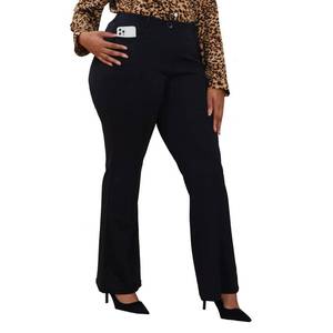 lot 6479 image: Wrinkle-Free Stretch Dress Pants Plus Size for Women Pull-on Pant Ease into Comfort Office Pant 2XL