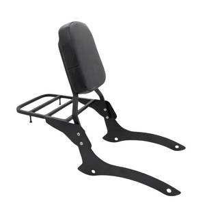 lot 9347 image: Motorcycle Sissy Bar & Passenger Sissy Bar Backrest with Luggage Carrier Rack for Yamaha VStar Dragstar 1100 XVS1100 DS1100 (Black)