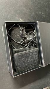 lot 10424 image: Black Crystal Beaded Evening Purse with Chain Strap