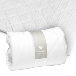 lot 12110 image: Guava Family Travel Crib Sheet  Plush Quilted Fitted Sheet, Manufacturer-Approved Fit  Soft and Breathable Crib Sheet for Your Babys Comfort  Unisex Sheet for Infants, Toddlers