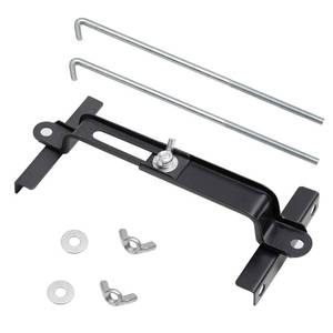 lot 12128 image: Aoerzn Premium Adjustable Battery Hold Down for Tray, Universal Adjustable Battery Crossbar with J Bolt, fit for SUV Car, Good Contact, Corrosion Resistance (11inches  27cm bolts)
