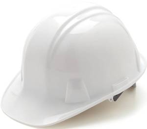 lot 12136 image: Pyramex Safety Products HP14010 Sl Series 4 pt. Snap Lock Suspension Hard Hat, White