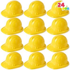 lot 12143 image: JOYIN 24 Pcs Toy Construction Hard Hats, Soft Plastic Yellow Kids Party Hat, Birthday for Construction Birthday Party, Children��s Engineer,Building Dress Up Hats, Theme Party Favors