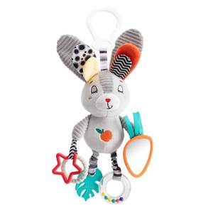 lot 12150 image: Baby Hanging Toys 0-12 Months - Interactive Stroller & Car Seat Toy with Jingle Sounds, Clinking Rings & Detachable Links  Safe Developmental Toys for Activity Gyms, Infant Baby Crib Mobile