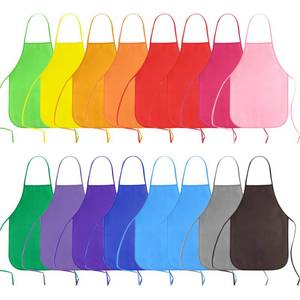 lot 12167 image: KUUQA 16 Pack Kids Art Aprons Children Painting Aprons Art Smocks Bulk for Craft Home Kitchen Classroom