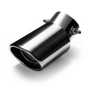 lot 12174 image: Dsycar Universal 1.5-2.25 inch Curved Exhaust Tips, Bolt On Design Exhaust Tips for 1.52.02.25 Outside Diameter Tailpipes (Curved-Black)