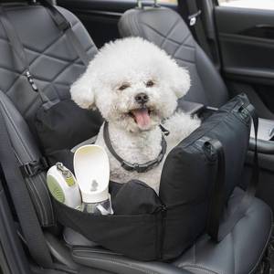 lot 12182 image: VVICOGARD Dog Car Seats for Small Dogs, Removable Airbag Design Black Washable Pet Booster Seat with Thick Cushion, Travel Doggie Bed Carseat for Small Dog Up to 33 lbs