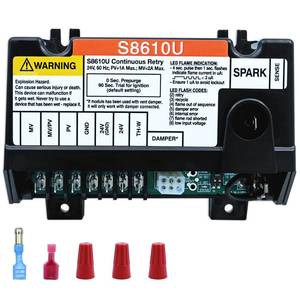 lot 12207 image: S8610U Furnace Control Board Module Compatible with Honeywell S8610U3009 S8610U1003 intermittent pilot ignition control Universal Ignition Module(BLACK)
