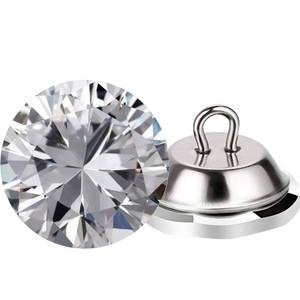 lot 12228 image: 50PCS 1 Large Upholstery Buttons Rhinestone Tufting Sofa Buttons, Glass Crystal Metal Shank Craft Embellishments Bulk for Tufting Sofa Headboard (25MM,1 inch)