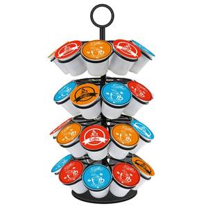 lot 12233 image: SHURFFY Coffee Pod Carousel Holder,Compatible with K-Cups Organizer Compatible with 36 Cup Pods,Spins 360-Degrees