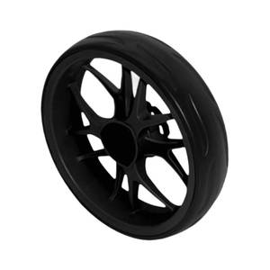lot 13551 image: Yiju Push Pull Tire, Lightweight Quick Installation Replace Golf Push Cart Wheel, Black