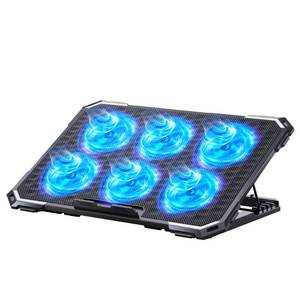 lot 13556 image: ICE COOREL Laptop Cooling Pad with 6 Cooling Fans, Cooling Pad for Laptop Fan 13-15.6 Inch, Laptop Cooler Stand with 6 Height Adjustable, Notebook Cooler Pad with Two USB Port
