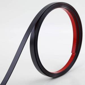 lot 14144 image: Trimold Matte Black Molding Trim Peel and Stick, Flexible Mirror Border Design, Wall Ceiling Floor Cabinet Tile Edge Moulding, 5m x 5cm