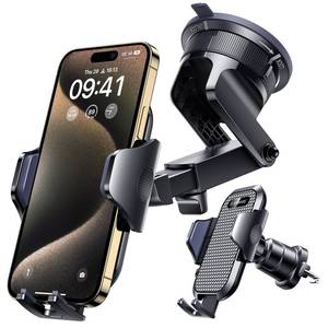 lot 14157 image: VANMASS Car Phone Holder Upgraded Strongest Suction & Clip Cell Phone Mount for Dashboard Windshield Vent Wall,Truck Cradle Stand for iPhone 17 Pro Max 16 15 14 13 12 11 SE Samsung S26 Android,Black