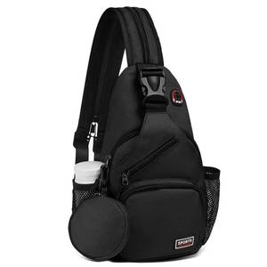 lot 14196 image: SUIKIHUM Convertible Sling Bag with Coin Pocket, 7.9 Tablet Crossbody Mini Backpack with Headphone Jack Casual Pack for Women Men Travel, Black