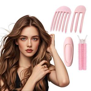 lot 14205 image: HAIOLORPRO Hair Volume Clip, 4PCS Volumizing Hair Comb Root Clips for Curly, Volume Clips for Roots at the Top, Root Lifting Fluffy Comb Clip Volumizer Tool (Pink)