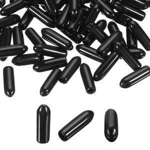 lot 14227 image: uxcell 100pcs Pegboard Hooks Protector Rubber End Caps, Peg Board Hook Flexible Prongs End Tips Caps Rack Cover for Pegboard Dishwasher Hook, Black(15mm Long 3mm Inner Dia)
