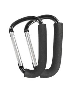 lot 16225 image: Stroller Hooks, 6.3 Large Stroller Clip, 2 Pack Stroller Hooks for Hanging Bags and Shopping, Stroller Accessories for Mommy, Large Carabiner