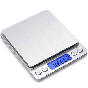 lot 16235 image: Toprime Digital Gram Scale 500g 0.01g Food Scale High Precision Kitchen Scale Multifunctional Stainless Steel Pocket Scale with Back-Lit LCD Display Tare PCS Features Silver