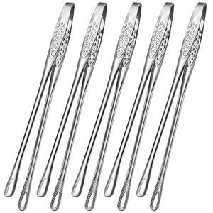 lot 16238 image: 11 Inch Cooking Tweezers Tongs for Cooking,5 PCS KitchenTongs Precision Serrated Tips, Stainless Steel Tweezer Kitchen Tools for BBQ, Plating and Serving (Silver)