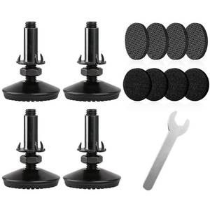 lot 18032 image: Tahikem 4 Set M10 Adjustable Leveling Feet, Heavy Duty Height Adjuster Furniture Leveler Foot With T Nut, Screw On Cabinet Restaurant Table Chair Self Levelers Leg (2 Base Dia & Thread Length, Black)