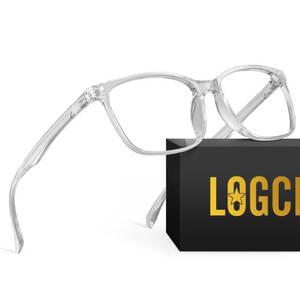 lot 18043 image: logclub Blue Light Glasses For Men & Women - Anti Glare Computer Blue Light Blocking Glasses with UV Protection for Gaming (Grey)
