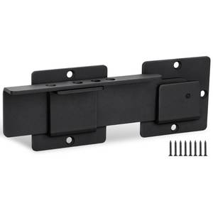 lot 18044 image: KINJOUZ 9 Flip Gate Latch Lock with 4 Padlock Holes, 4mm Extra Heavy Duty Carbon Steel Adjustable Door Latch for SlidingSwing Gates, Outdoor Wooden Fence, Barn, Shed, Garage, Yard, Double Gate