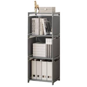 lot 18064 image: RIIPOO Versatile 3-Cube Storage Organizer Shelves for Bedroom Closet, Space-Saving 4-Layer Bookshelf  Compact Bookcase Unit Ideal for Small Spaces