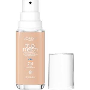 lot 18076 image: LOreal Paris True Match Super-Blendable Foundation, Medium Coverage Liquid Foundation Makeup, C4, Light Medium, 1 Fl Oz
