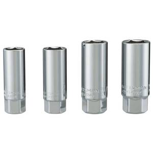 lot 18083 image: CRAFTSMAN 38 in. Drive Metric and SAE 6 Point Standard Spark Plug Socket Set, 2 Piece Set (CMMT34504)