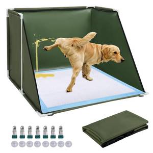 lot 18085 image: CATHRABO 24x24x17.7 Dog Pee Pad Holder with High Walls,Waterproof Puppy Litter Box,Foldable Indoor Dog Potty,No Spill Pet Toilet for SmallMedium Puppy, Easy Clean,Army Green