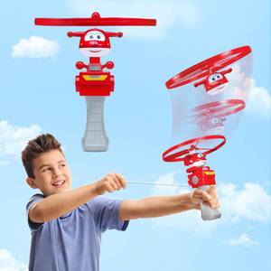 lot 18086 image: Super Wings Flying Toys, Jett Flying Toys for Kids Ages 3-5 4-8, Fun Outdoor Flying Disc Launcher Toys, Airplane Outside Flying Toys for Kids Boys Girls 3 4 5 6 7 8 Year Old