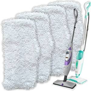 lot 18087 image: Flammi Steam Mop Pads for Shark S1000S3101S3250SK Series SK410 SK435CO SK460 SK140 SK141 S3251 Steam Mop Replacement Pads, 4 Pack