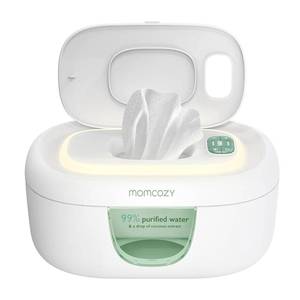 lot 18462 image: Momcozy Baby Wipe Warmer, Innovative Spring Design, Large Capacity Wipes Dispenser, Fast and Even Heating, 4 Modes of Temperature Heating Control, Diaper Wipe Warmer with Night Light