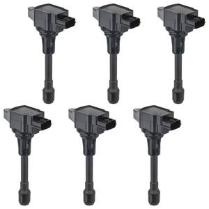 lot 18485 image: AiYiGu Set of 6 UF617 Ignition Coil Packs Compatible with Infiniti Q40 Q50 Q60 Q70 Q70L QX50 QX70 EX37 FX37 FX50 G37 M37 M56, Nissan 370Z 3.7L 5.0L 5.6L V6 V8, Replaces GN10430 22448EY00