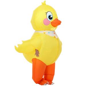 lot 18486 image: XYJKIDSES Inflatable Duck Costume Kids,Halloween Blow up Costumes Funny Animal Costumes for Boys Girls Cosplay Party