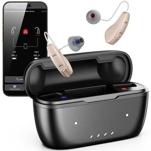 lot 18492 image: OTC Hearing Aids for Seniors & Adults with Mild to Moderate Hearing Loss - Sirnaigs Flow Pro Rechargeable with AI Clear Sound & Noise Cancellation, Bluetooth for CallsMusic, 24H Battery & App Control