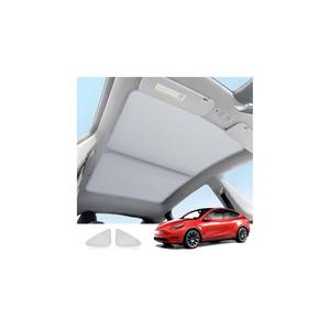 lot 19027 image: White Sunshade Roof for Tesla Model Y 2021-2025 (Not fit for Model Y Juniper) Accessories for Model Y Roof, 6-Layer Sun Shade Heat Insulation No Gap Keep Cool UV Ray Protection, Easy to Install